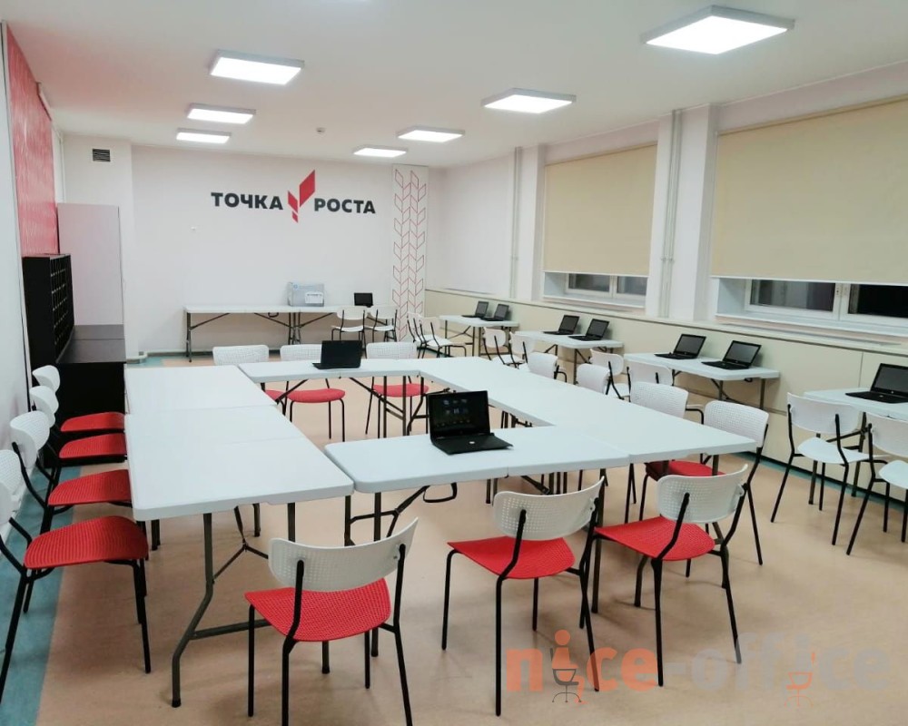Стул Точка Роста SHT-S85М Пластик, Белый/Черный муар