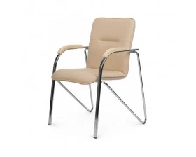 Стул Самба с пластиковыми подлокотниками SMB-03H Хром гальв. images