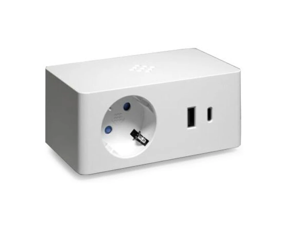 Блок 2sh+UsbA+UsbC+Wireless 12х7х6 Versa Q Белый