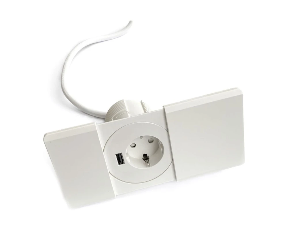 Розеточный блок с крышкой 12,4х9х0,8 Versatag Белый