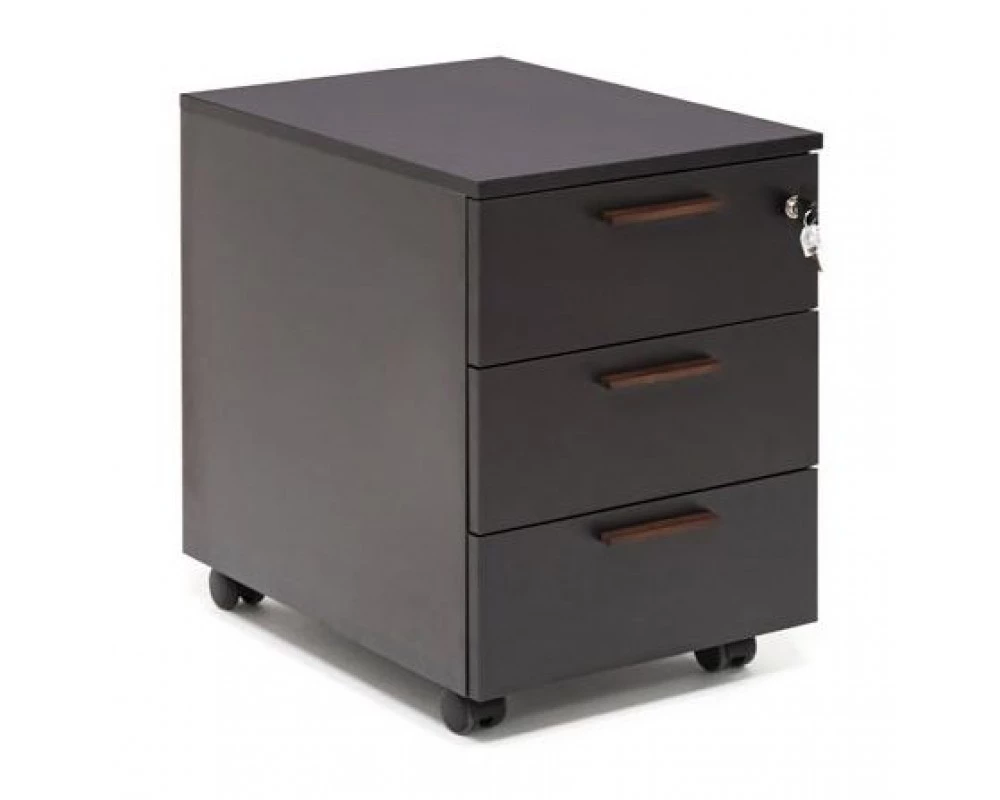 Тумба подкатная 42x56x59 Rail Черный/Дуб табак