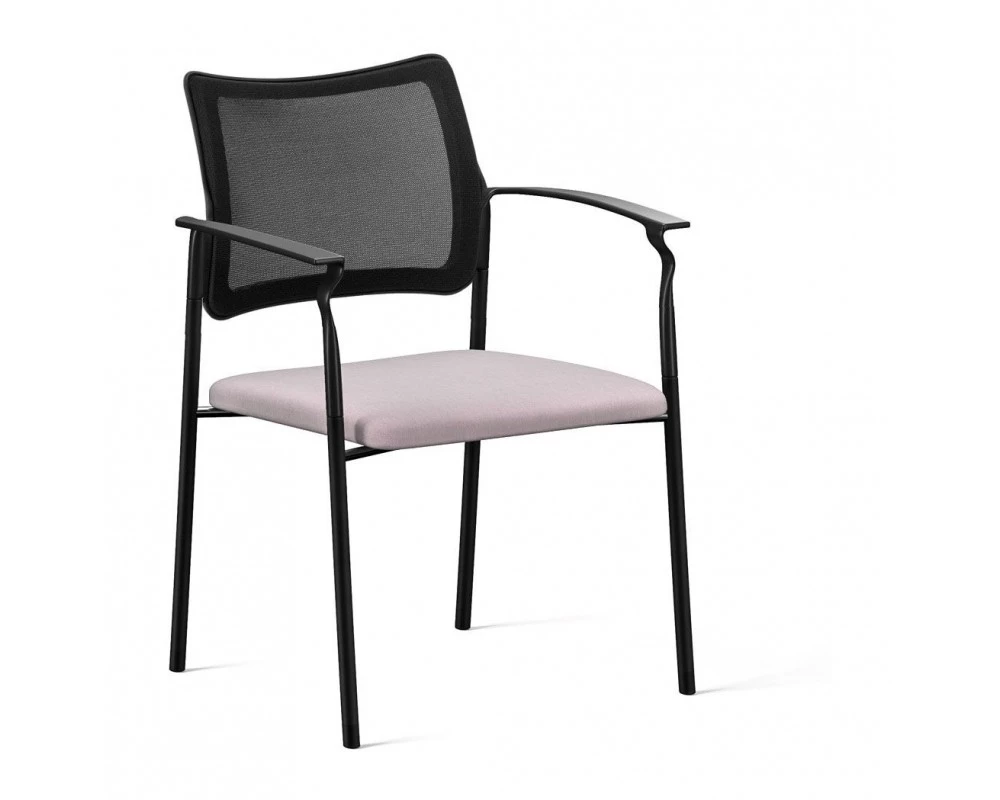 Кресло Pinko Mesh Black на опорах подлокотники Сетка/Ткань, Черный/Серый