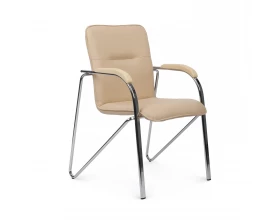 Стул Самба с пластиковыми подлокотниками SMB-03H Хром гальв. images