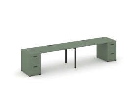 Рабочая станция 2 места с 2 опорными тумбами CN.ORS-413 B 2800x720x750 Концепт / Concept images