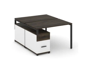 Рабочая станция 2 места с двухсторонней опорной тумбой CN.DRS-306 W 1180/1546x1480x750 Концепт / Concept images