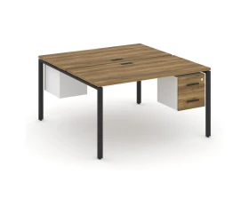 Рабочая станция 2 сторонняя с подвесными тумбами на 2 места CN.DRS-115 W 1380x1480x750 Концепт / Concept images