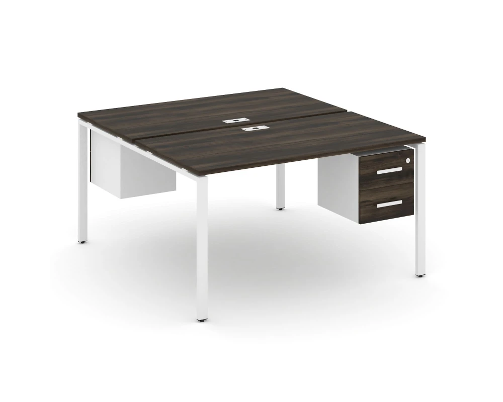 Рабочая станция 2 сторонняя с подвесными тумбами на 2 места CN.DRS-115 W 1380x1480x750 Концепт / Concept