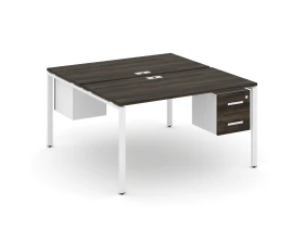 Рабочая станция 2 сторонняя с подвесными тумбами на 2 места CN.DRS-115 W 1380x1480x750 Концепт / Concept images