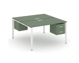 Рабочая станция 2 сторонняя с подвесными тумбами на 2 места CN.DRS-115 W 1380x1480x750 Концепт / Concept images