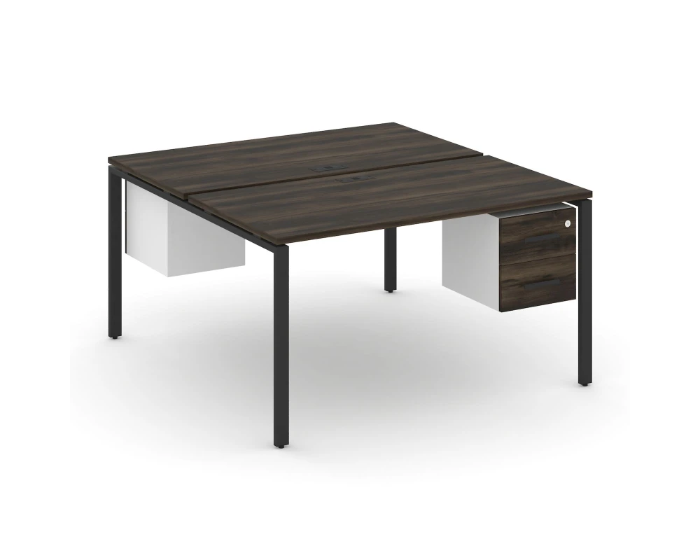 Рабочая станция 2 сторонняя с подвесными тумбами на 2 места CN.DRS-115 W 1380x1480x750 Концепт / Concept