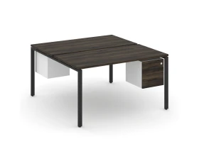 Рабочая станция 2 сторонняя с подвесными тумбами на 2 места CN.DRS-115 W 1380x1480x750 Концепт / Concept images