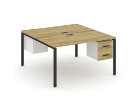 Рабочая станция 2 сторонняя с подвесными тумбами на 2 места CN.DRS-115 W 1380x1480x750 Концепт / Concept images