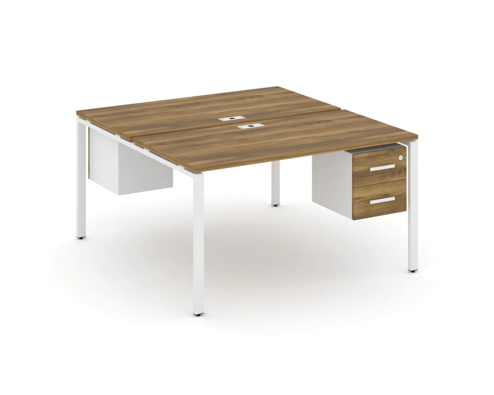 Рабочая станция 2 сторонняя с подвесными тумбами на 2 места CN.DRS-115 W 1380x1480x750 Концепт / Concept