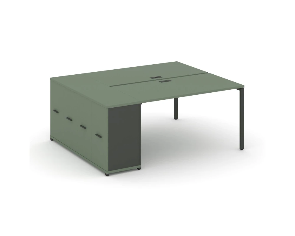 Рабочая станция с опорным распаш. шкафом CN.DRS-218 W 1600x1480x750 Концепт / Concept