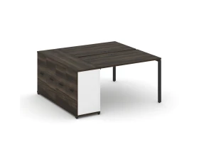 Рабочая станция с опорным распаш. шкафом CN.DRS-218 W 1600x1480x750 Концепт / Concept images