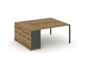 Рабочая станция с опорным распаш. шкафом CN.DRS-218 W 1600x1480x750 Концепт / Concept images