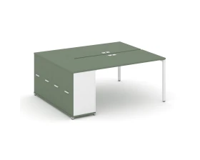 Рабочая станция с опорным распаш. шкафом CN.DRS-218 W 1600x1480x750 Концепт / Concept images