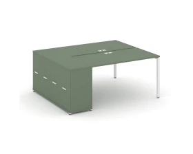 Рабочая станция с опорным распаш. шкафом CN.DRS-218 W 1600x1480x750 Концепт / Concept images