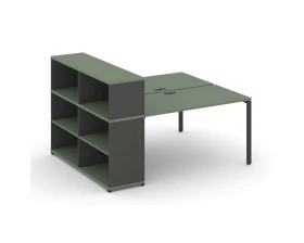 Рабочая станция с опорным стеллажом с надставкой низ. CN.DRS-210 1600x1480x1140 Концепт / Concept images