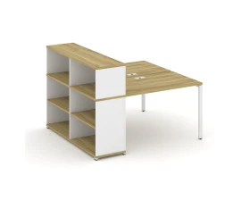 Рабочая станция с опорным стеллажом с надставкой низ. CN.DRS-210 1600x1480x1140 Концепт / Concept images