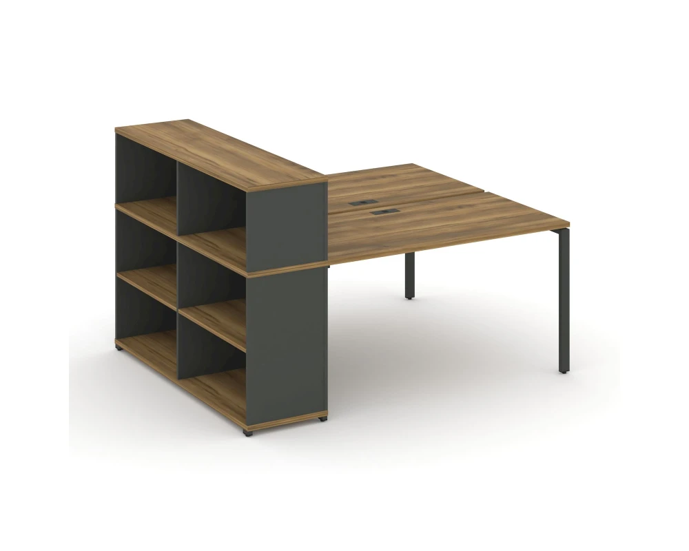 Рабочая станция с опорным стеллажом с надставкой низ. CN.DRS-210 1600x1480x1140 Концепт / Concept