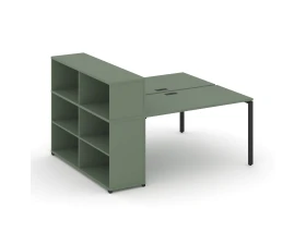 Рабочая станция с опорным стеллажом с надставкой низ. CN.DRS-210 1600x1480x1140 Концепт / Concept images