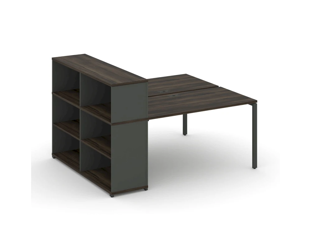 Рабочая станция с опорным стеллажом с надставкой низ. CN.DRS-210 1600x1480x1140 Концепт / Concept
