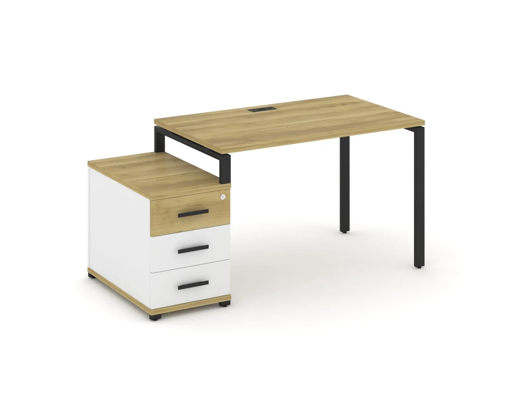 Стол письменный с 1 опорной тумбой CN.SP-302 W 1180/1546x720x750 Concept