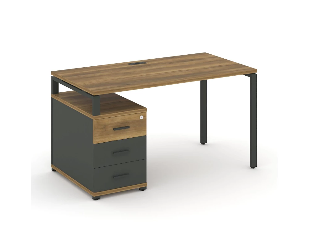 Стол письменный с 1 опорной тумбой CN.SP-302 W 1180/1546x720x750 Concept