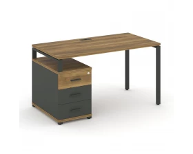 Стол письменный с 1 опорной тумбой CN.SP-302 W 1180/1546x720x750 Concept images