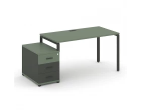 Стол письменный с 1 опорной тумбой CN.SP-302 W 1180/1546x720x750 Concept images