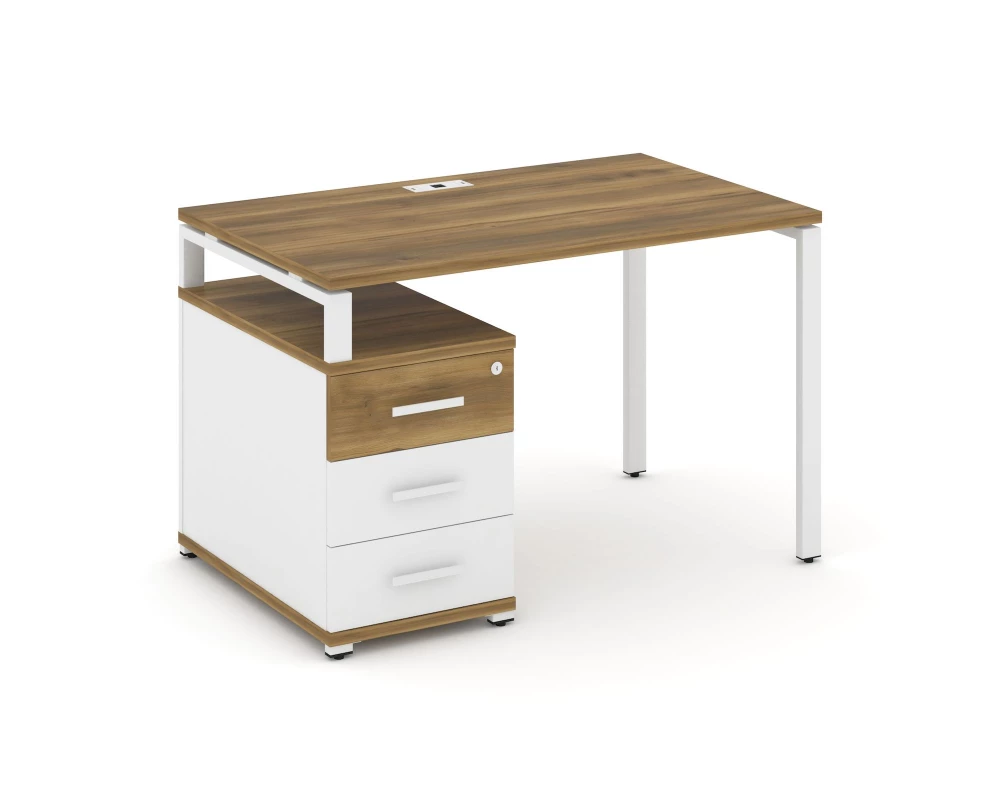 Стол письменный с 1 опорной тумбой CN.SP-302 W 1180/1546x720x750 Concept