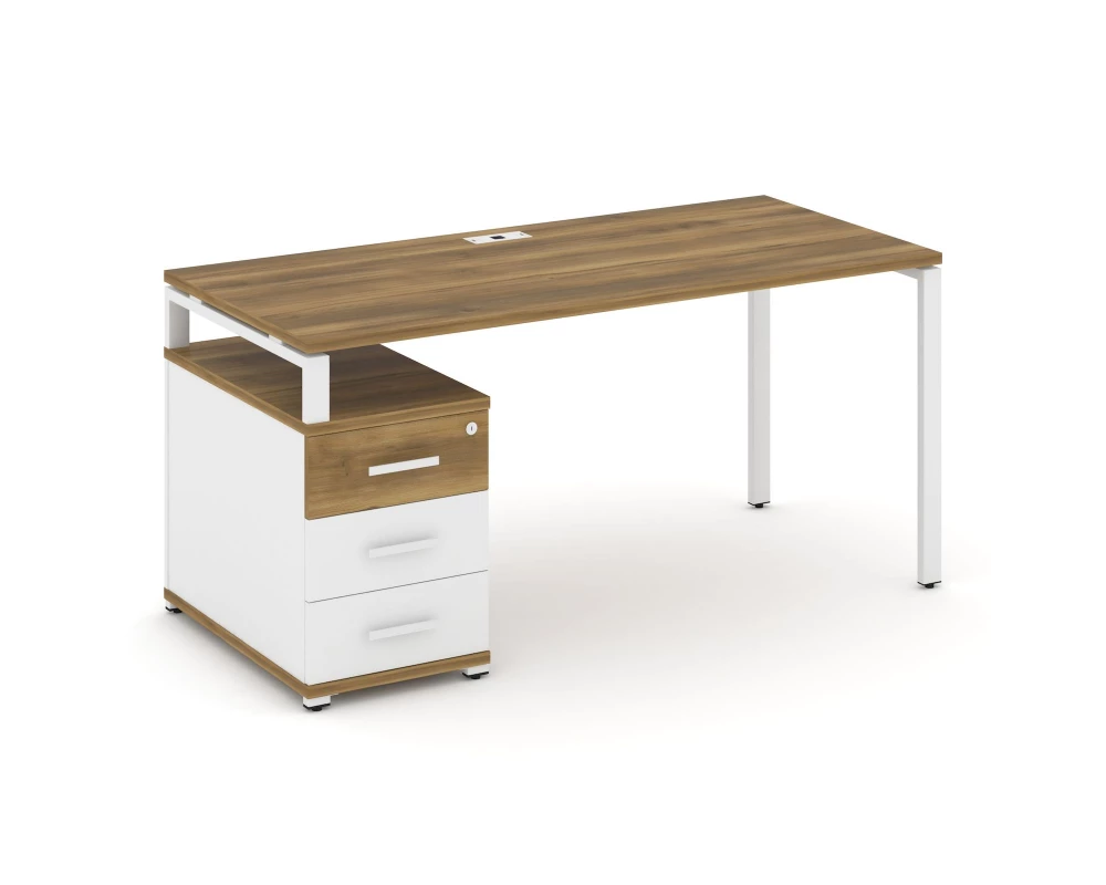 Стол письменный с 1 опорной тумбой CN.SP-304 W 1580/1946x720x750 Concept