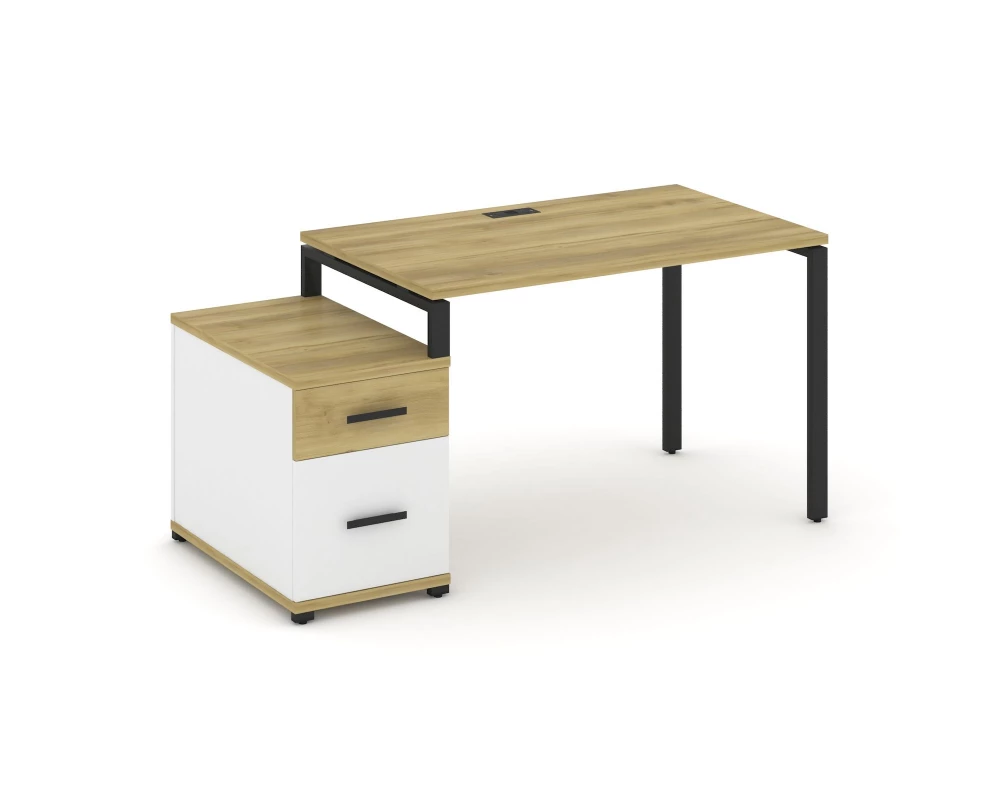 Стол письменный с 1 опорной тумбой CN.SP-306 W 1180/1546x720x750 Concept