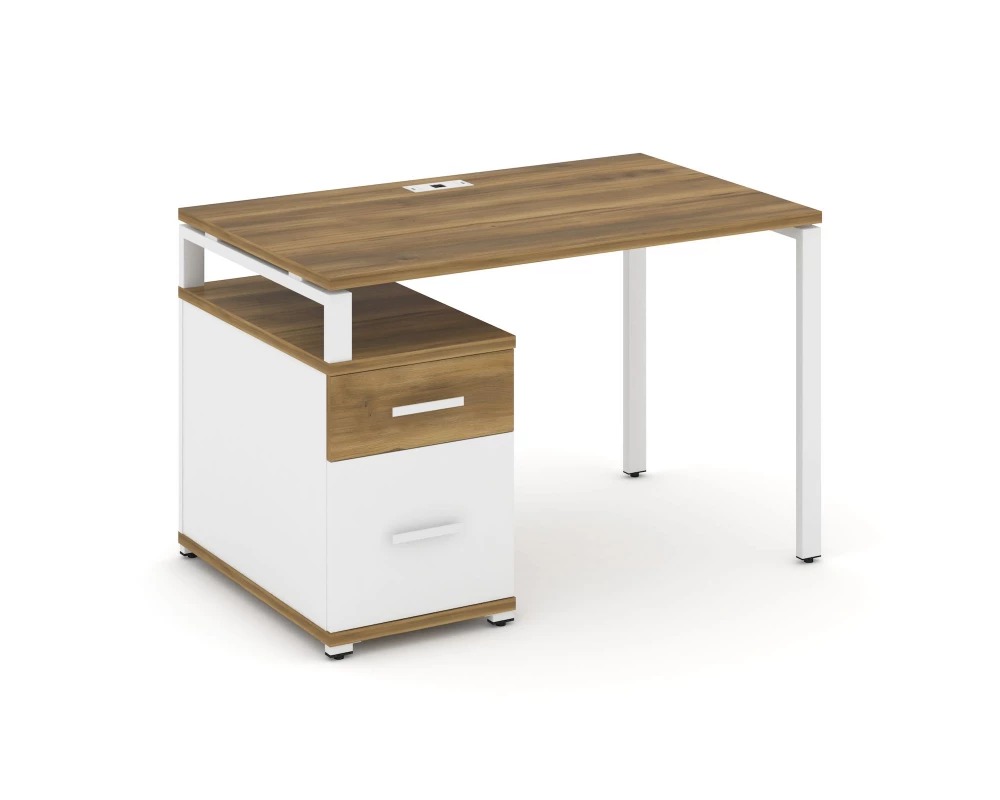 Стол письменный с 1 опорной тумбой CN.SP-306 W 1180/1546x720x750 Concept