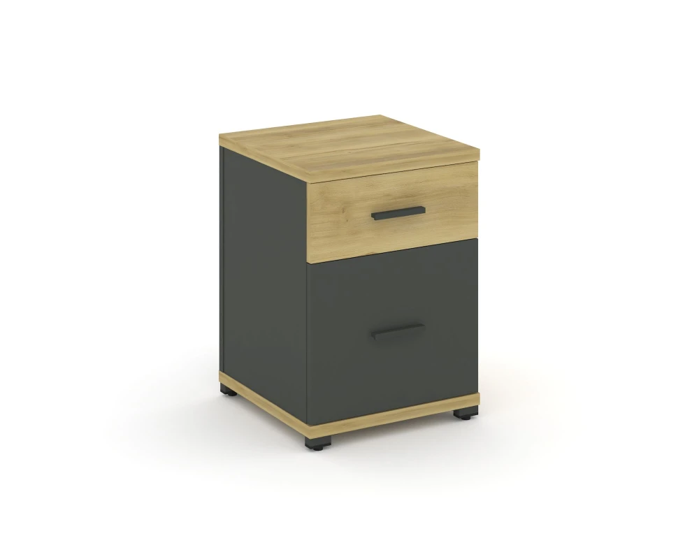 Тумба опорная/приставная 1 ящ. 1 распаш. фасад CN.TUO-004 W 420x420x583 Концепт / Concept