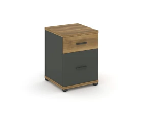Тумба опорная/приставная 1 ящ. 1 распаш. фасад CN.TUO-004 W 420x420x583 Концепт / Concept images