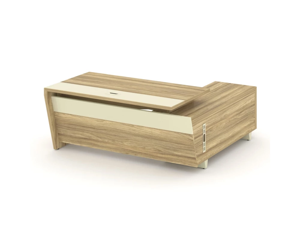 Стол для руководителя с опорной тумбой, левый 180 Corner