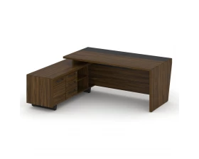 Стол для руководителя с опорной тумбой, левый 200 Corner images