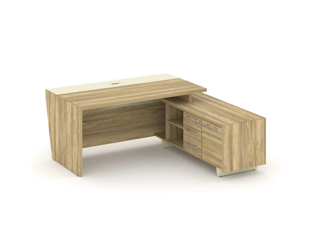 Стол для руководителя с опорной тумбой, правый 180 Corner