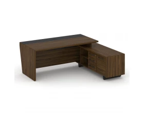 Стол для руководителя с опорной тумбой, правый 200 Corner images