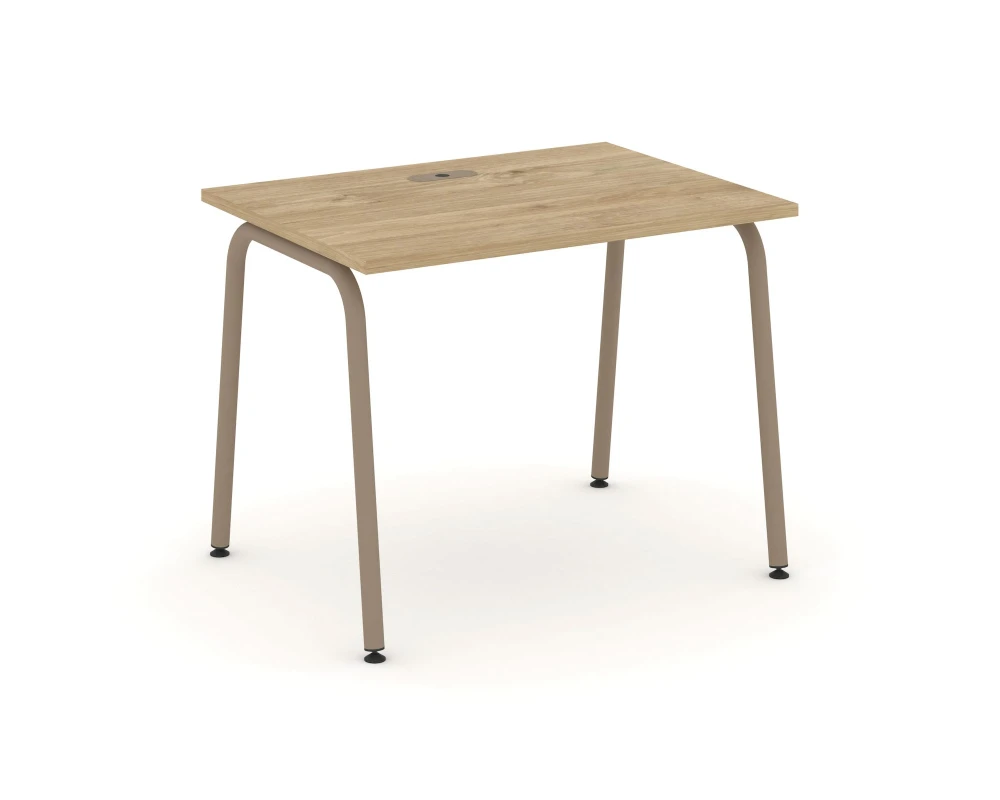 Стол рабочий с лючком на круглой трубе 98x73x75 Эстетика / Estetica