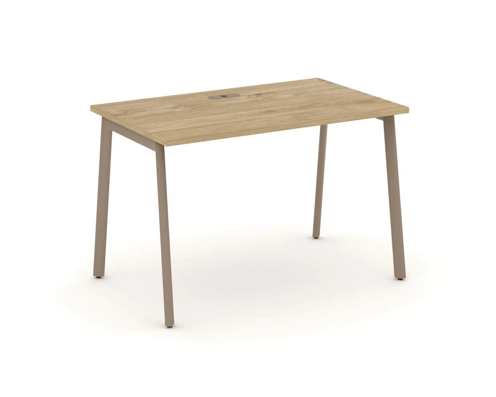 Стол рабочий с лючком на плоскоовальной трубе 118x73x75 Эстетика / Estetica