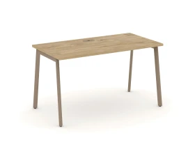 Стол рабочий с лючком на плоскоовальной трубе 138x73x75 Эстетика / Estetica images