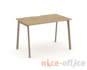 Стол рабочий с вырезом на плоскоовальной трубе 118x73x75 Эстетика / Estetica images