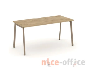 Стол рабочий с вырезом на плоскоовальной трубе 158x73x75 Эстетика / Estetica images