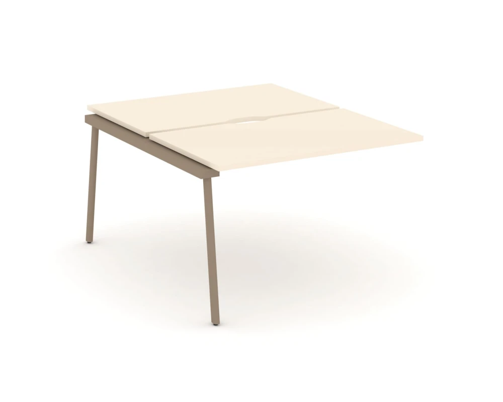 Двойной наборный элемент рабочей станциии с вырезом на плоскоовальной трубе 118x150x75 Эстетика / Estetica