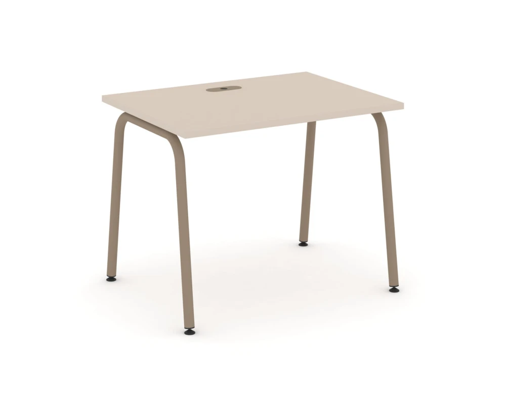 Стол рабочий с лючком на круглой трубе 98x73x75 Эстетика / Estetica