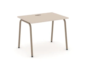 Стол рабочий с лючком на круглой трубе 98x73x75 Эстетика / Estetica images