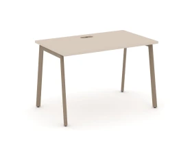 Стол рабочий с лючком на плоскоовальной трубе 118x73x75 Эстетика / Estetica images